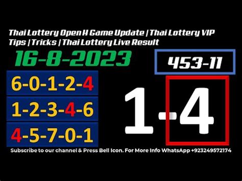 THAILAND LOTTERY OPEN POST .